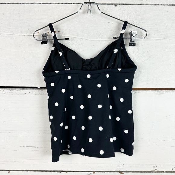 Lands end tankini top polka dot black - Picture 4 of 6